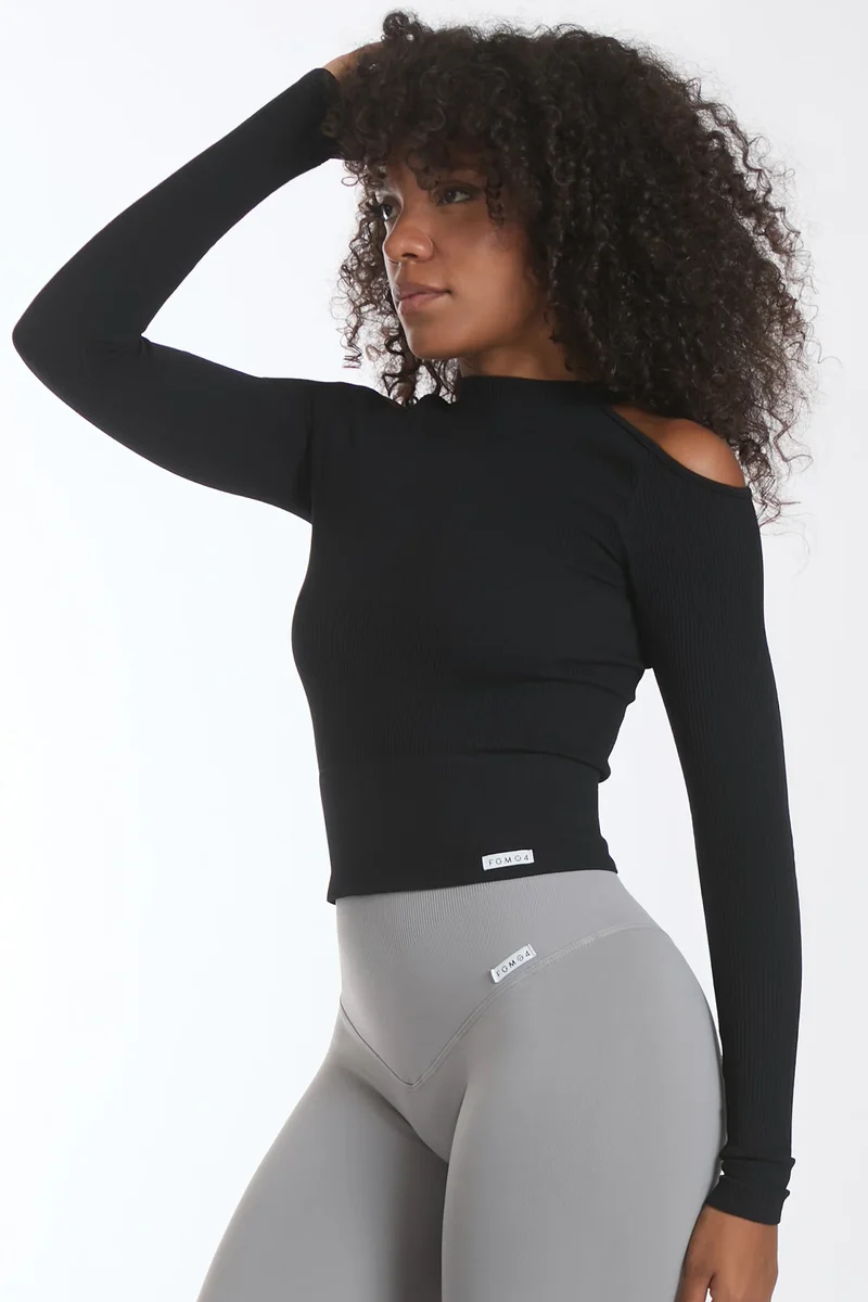 Maglia Nyx Spalle Scoperte Nero