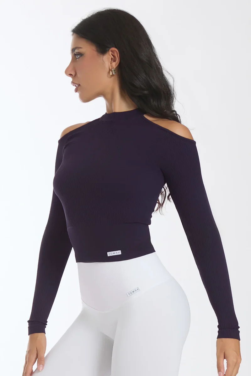 Maglia Nyx Spalle Scoperte Blu Notte