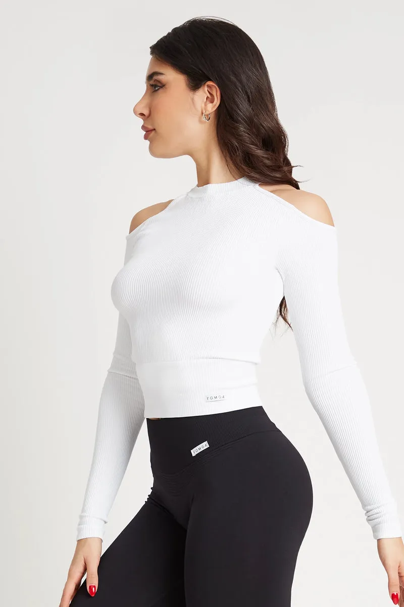 Maglia Nyx Spalle Scoperte Bianco