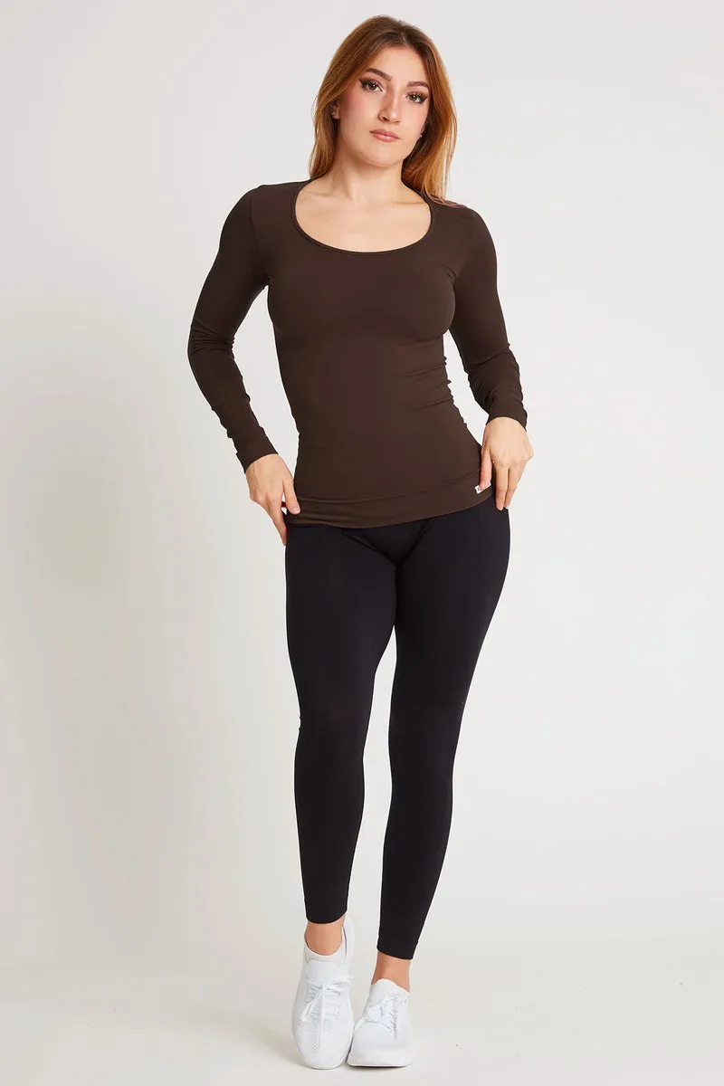 Maglia Manica Lunga Snellente Cioccolato 2.0