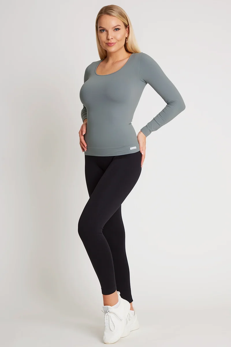 Maglia Manica Lunga Snellente Grigio Nebbia 2.0