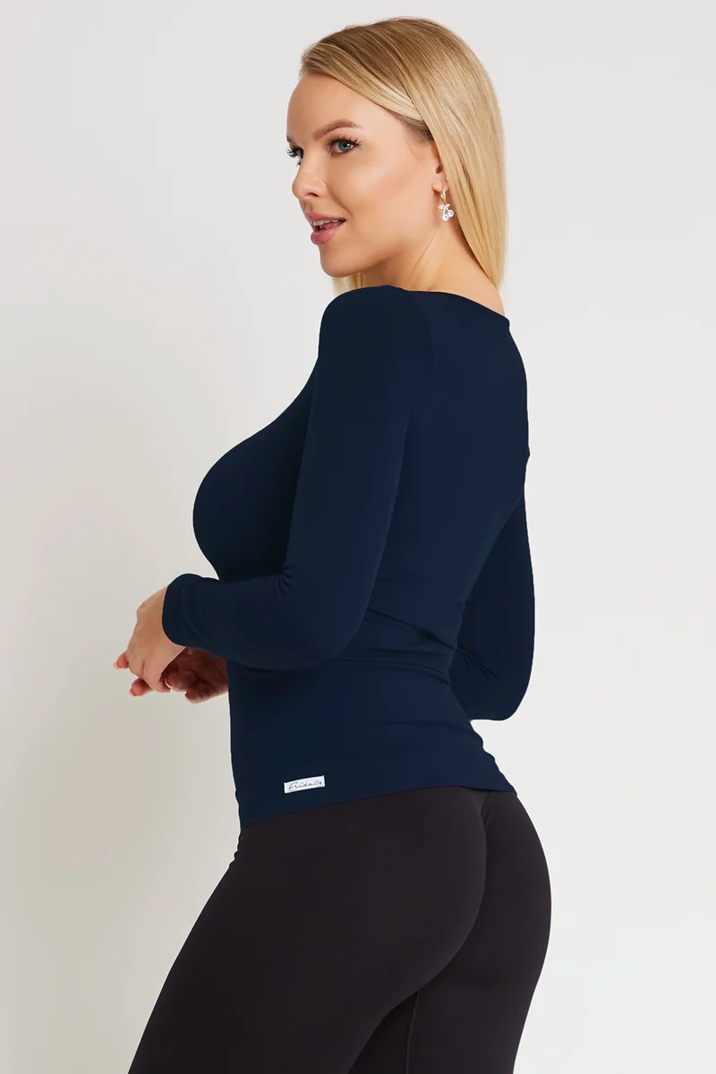 Maglia Manica Lunga Snellente Blu Notte 2.0
