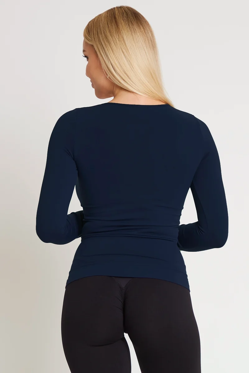 Maglia Manica Lunga Snellente Blu Notte 2.0