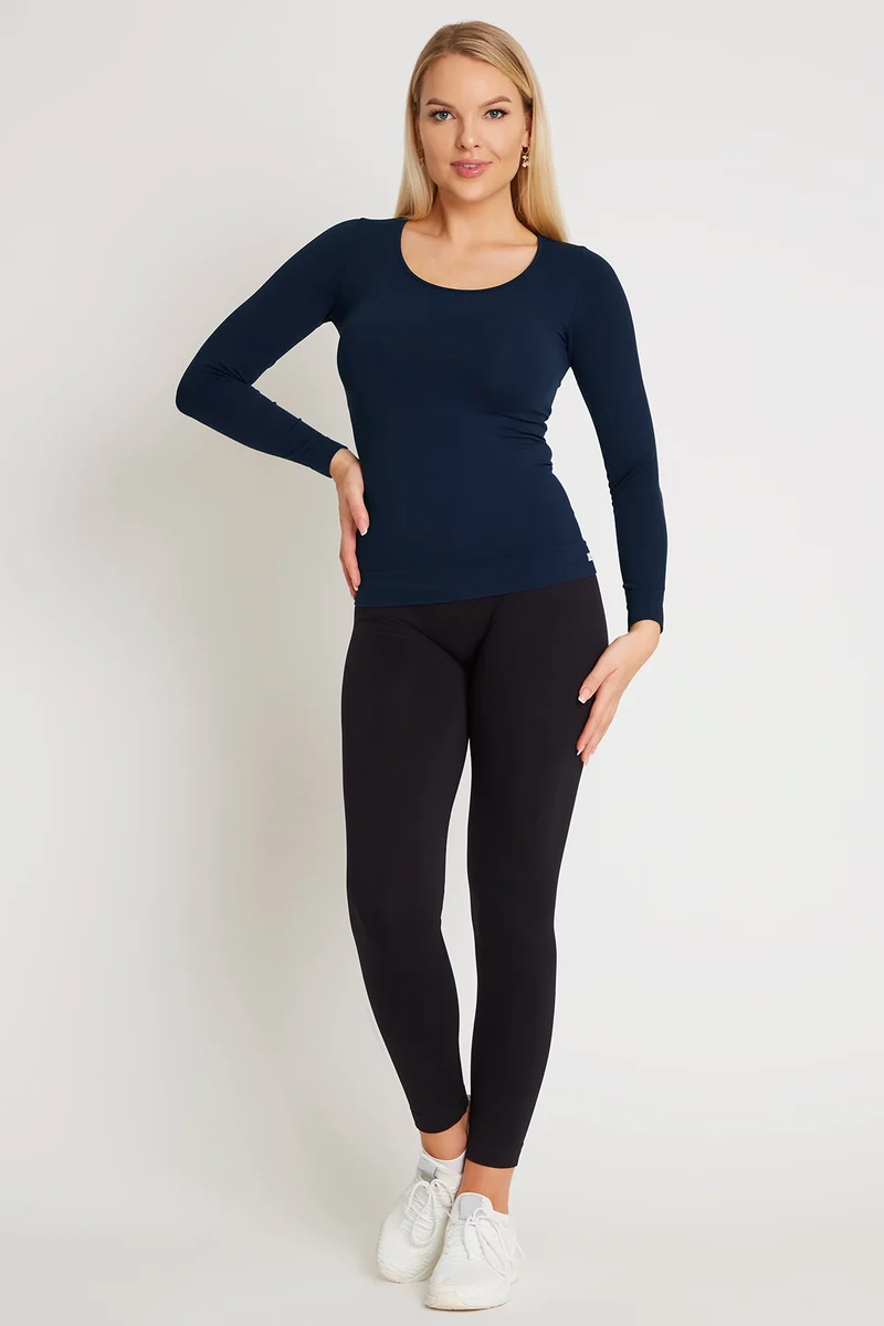Maglia Manica Lunga Snellente Blu Notte 2.0