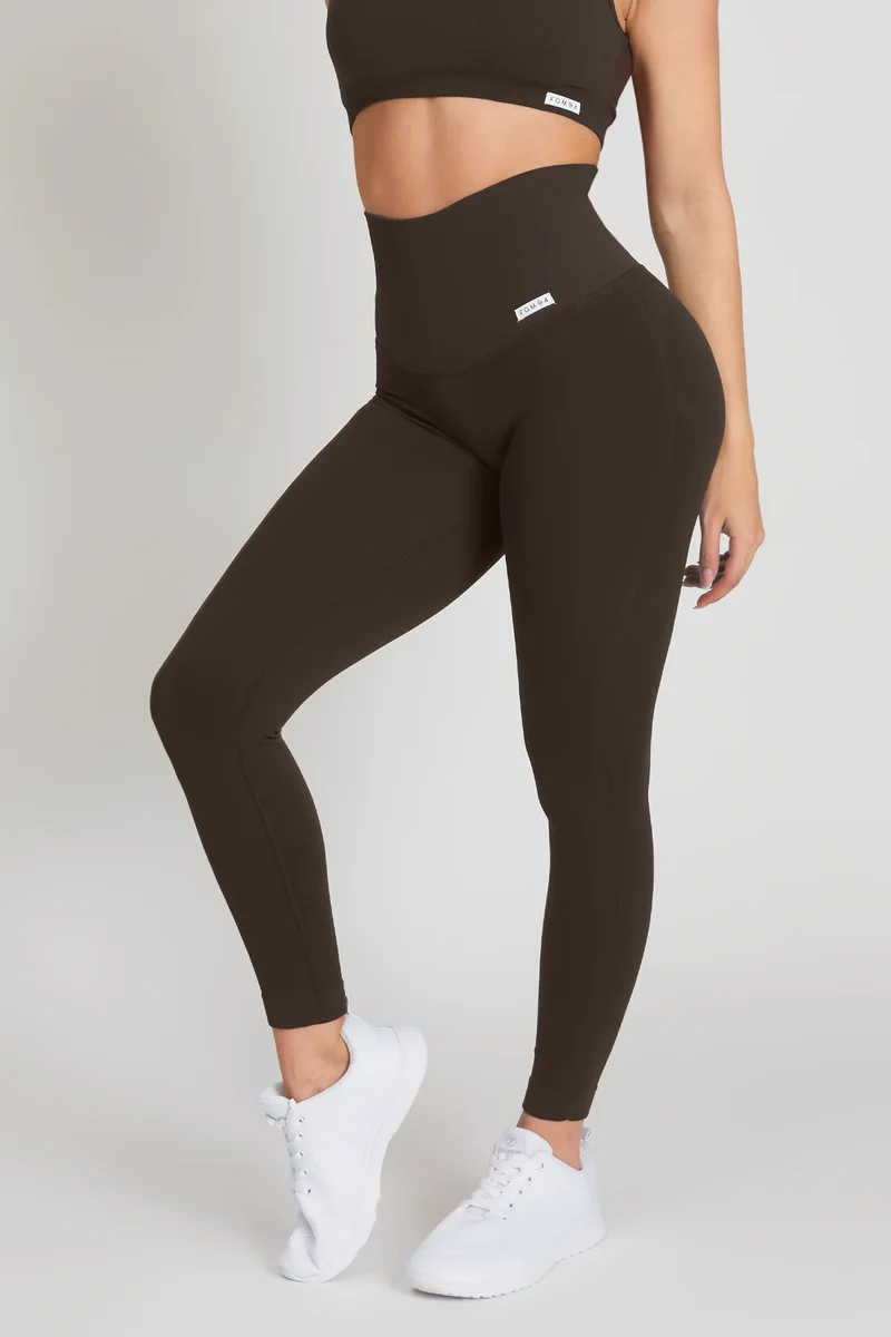 Leggings Push Up Calipso Caffè Costine