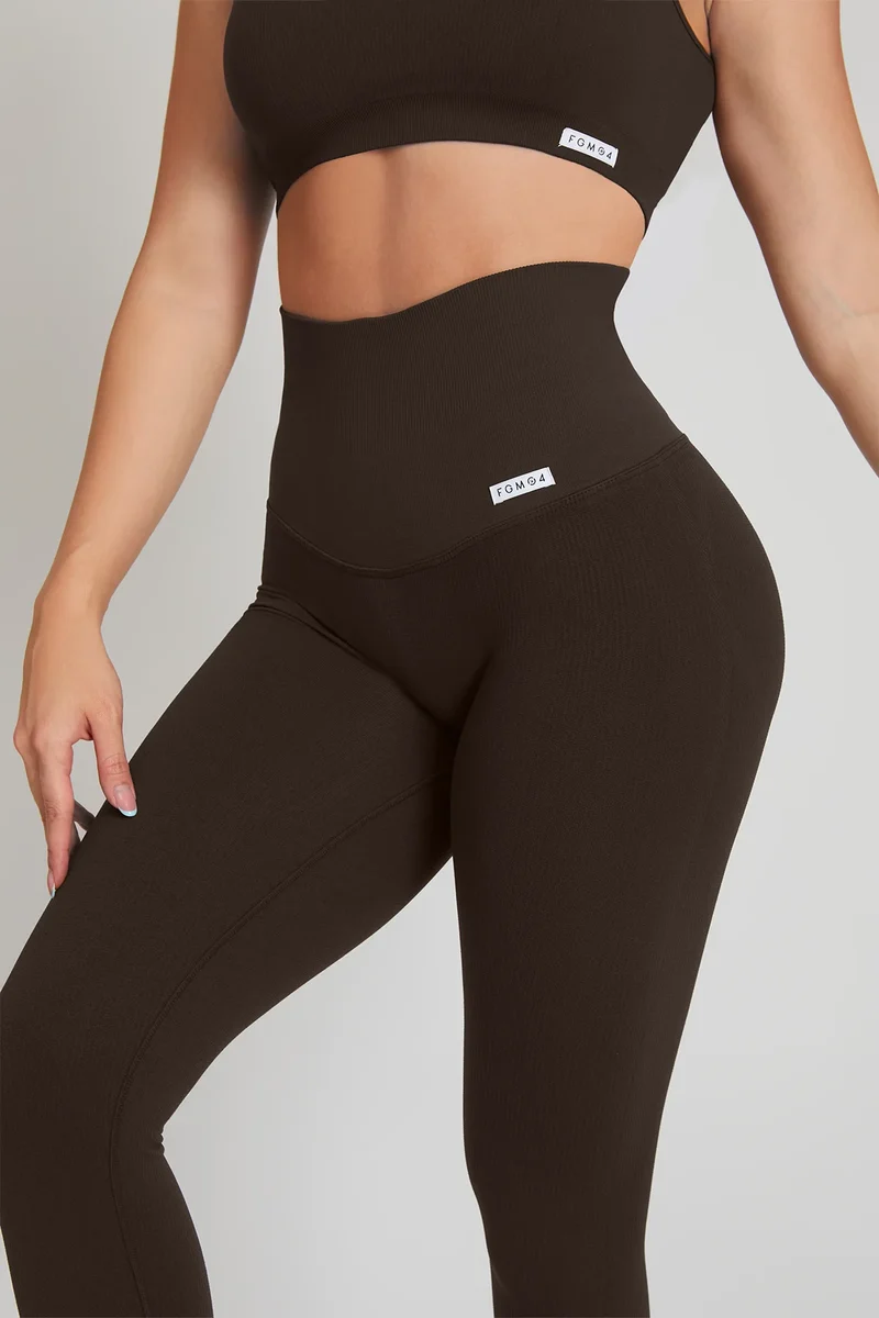 Leggings Push Up Calipso Caffè Costine