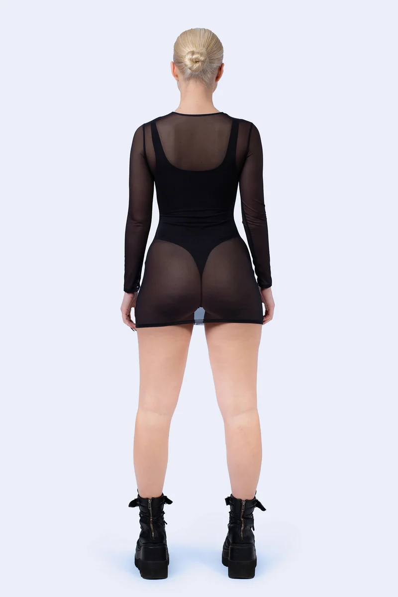 Bad Reputation O-Ring Long Sleeve Dress