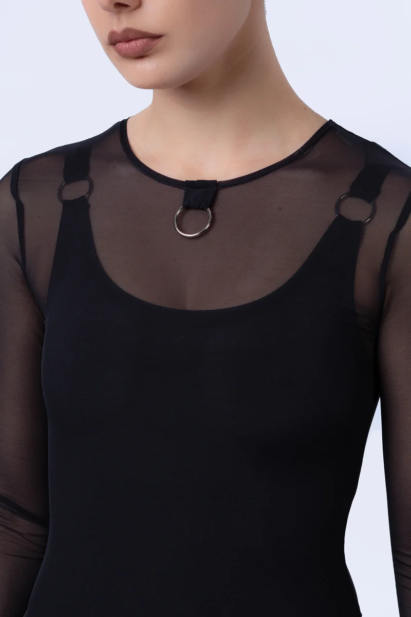 Bad Reputation O-Ring Long Sleeve Dress