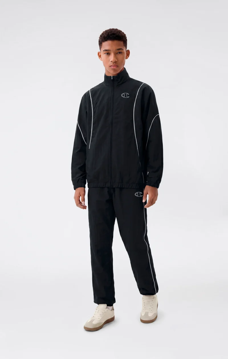 Boys’ Hooded Full Zip Top In Lightweight Nylon