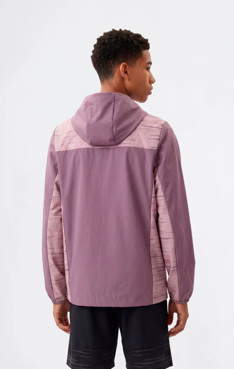 Boys’ Hooded Full Zip Jacket In Stretch Nylon