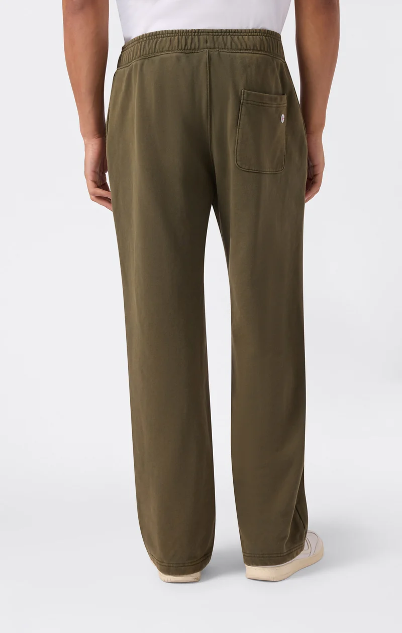 Men’s Pants with Stitched Pleat and Washed Effect