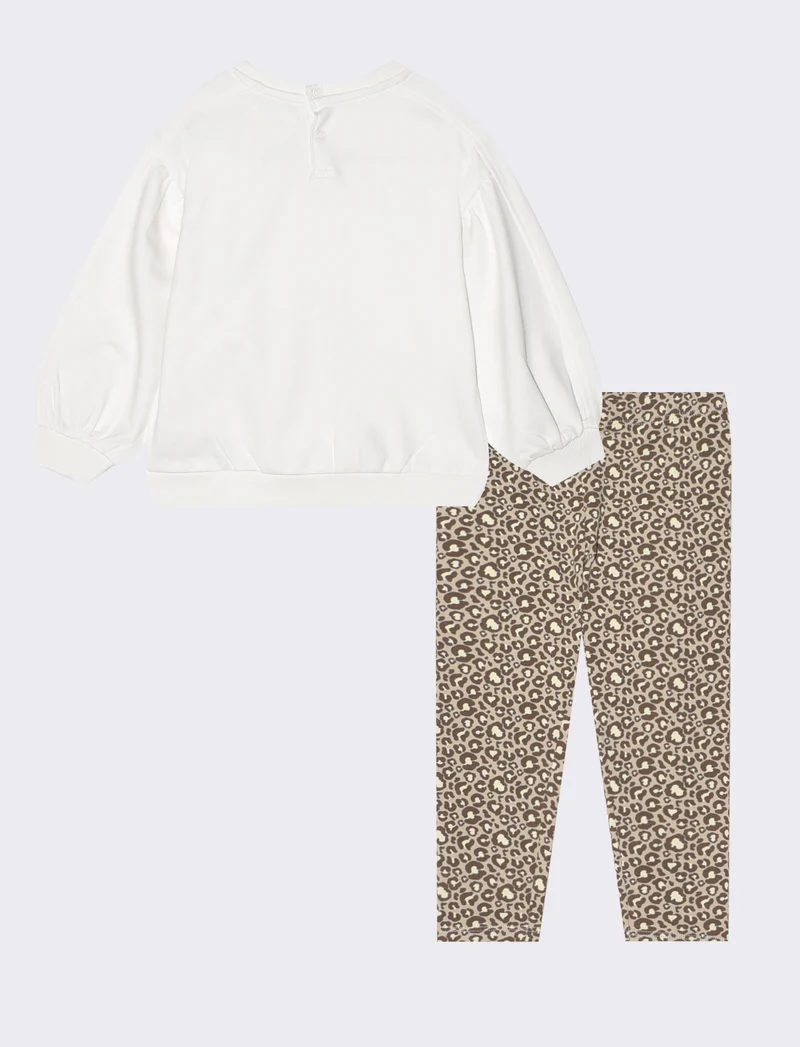 Set Felpa e Leggings Comfort Cool - Bianco latte