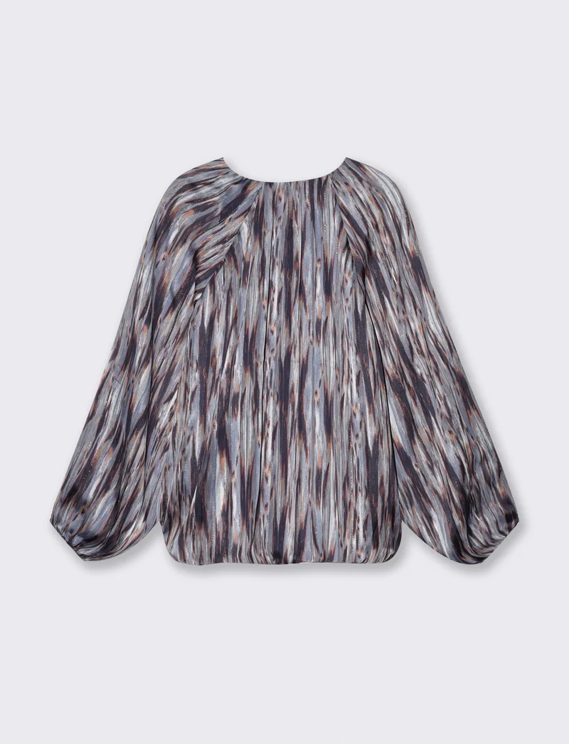 Blusa ampia con scollo a V elegante - var 2