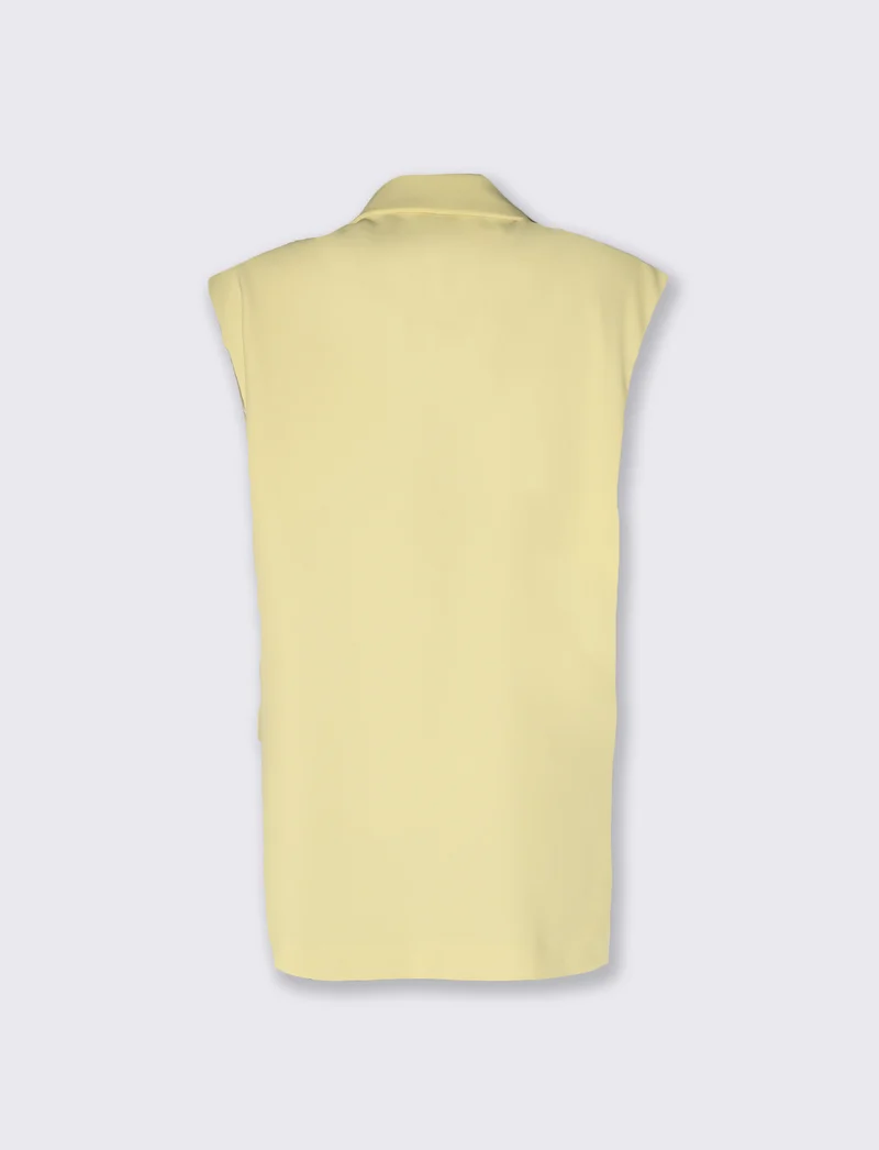 Giacca giromanica con tasche per donna - Giallo
