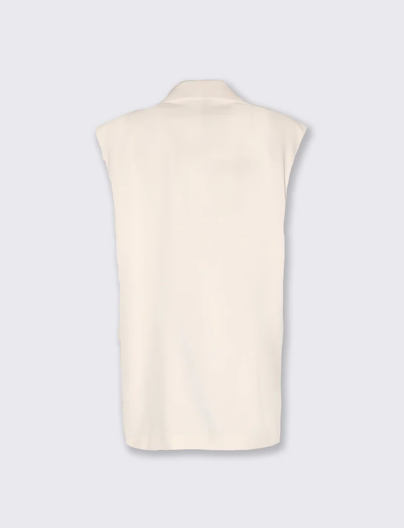 Giacca giromanica con tasche per donna - Bianco