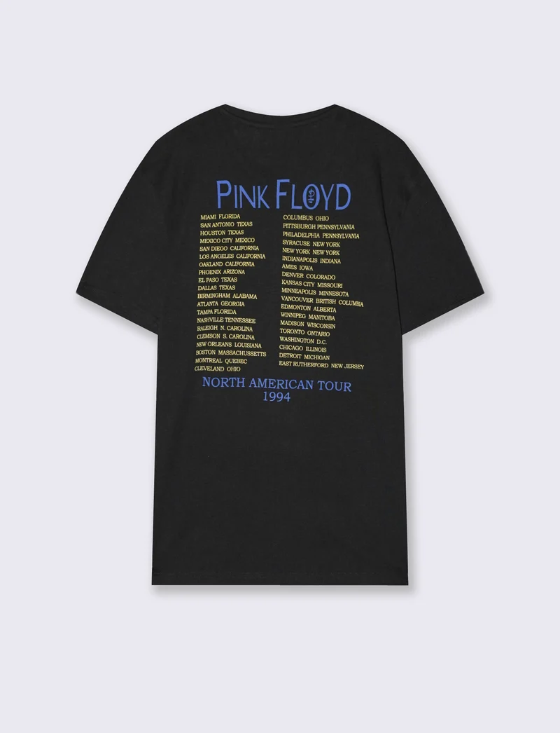 T-shirt Pink Floyd con stampa esclusiva - Nero