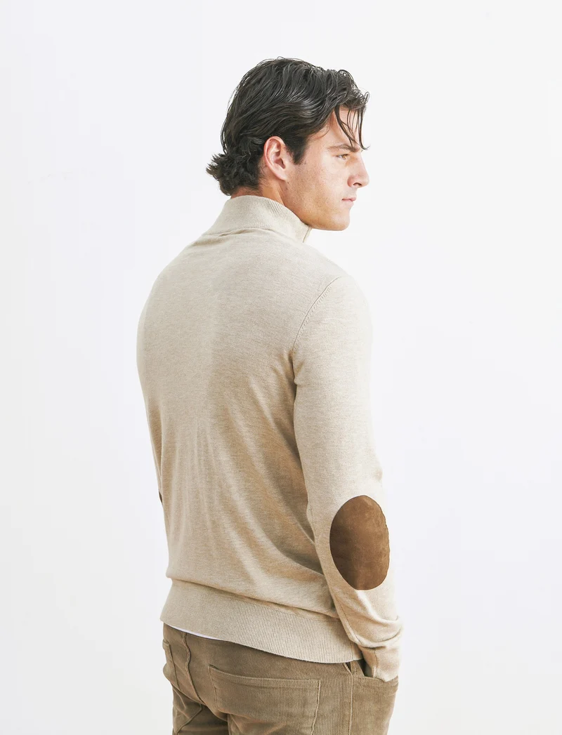 MAGLIA CARDIGAN PREMIUM - Beige melange
