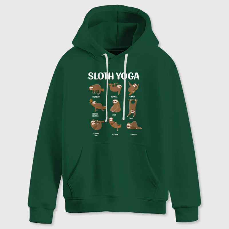 Olivenorma Lustige Faultier-Yoga-Posen Meditation Yoga Sweatshirts Fleece Hoodies