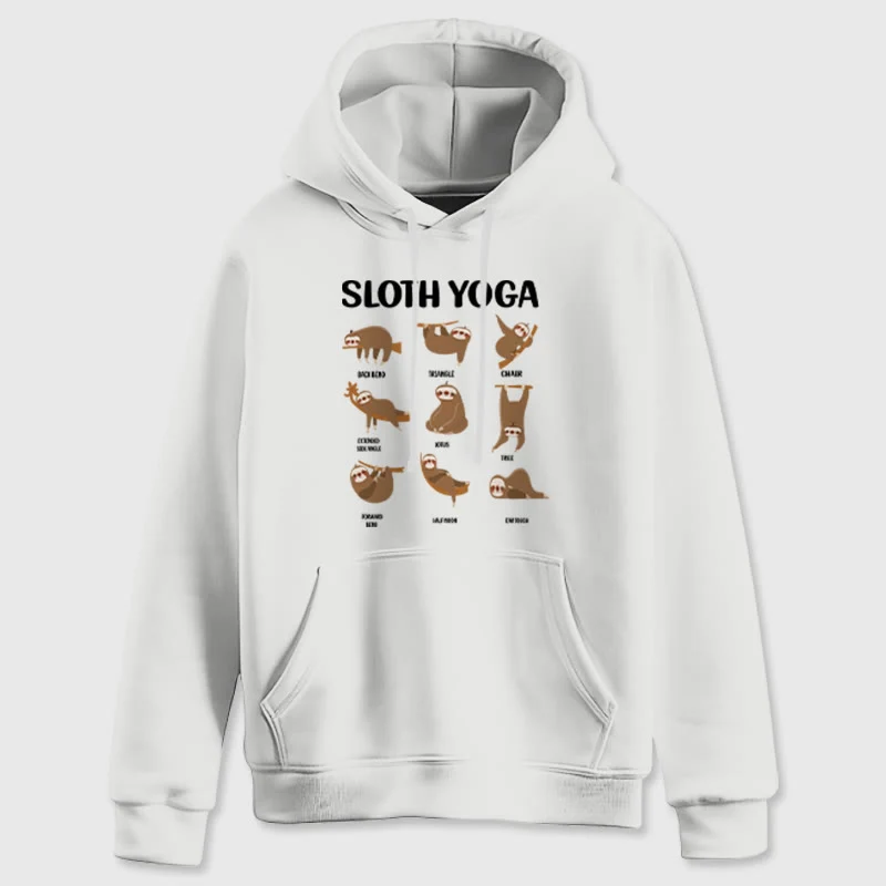 Olivenorma Lustige Faultier-Yoga-Posen Meditation Yoga Sweatshirts Fleece Hoodies