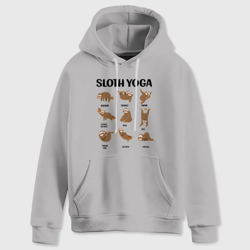 Olivenorma Lustige Faultier-Yoga-Posen Meditation Yoga Sweatshirts Fleece Hoodies