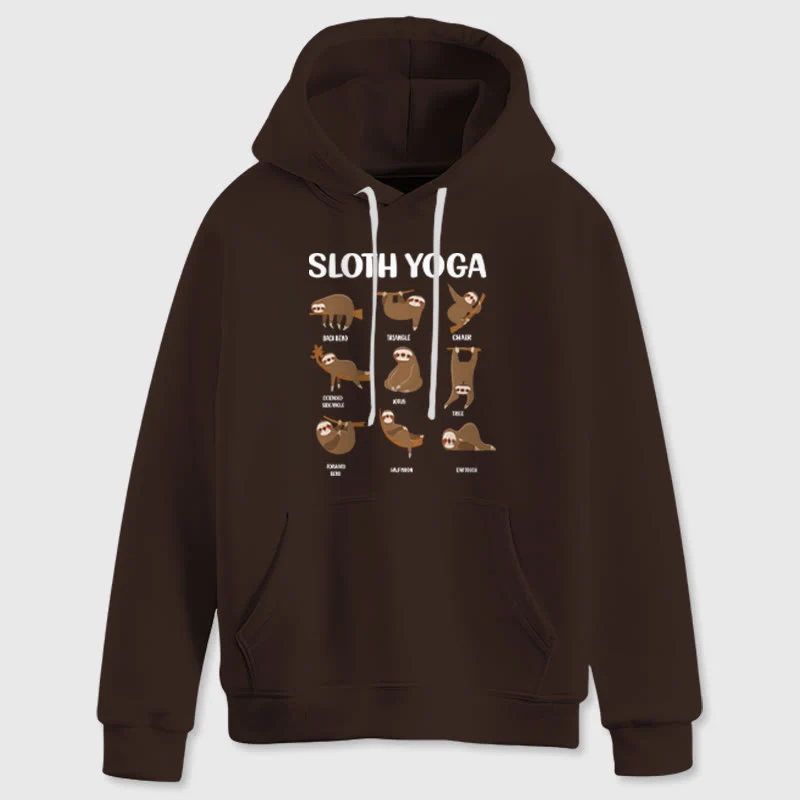 Olivenorma Lustige Faultier-Yoga-Posen Meditation Yoga Sweatshirts Fleece Hoodies