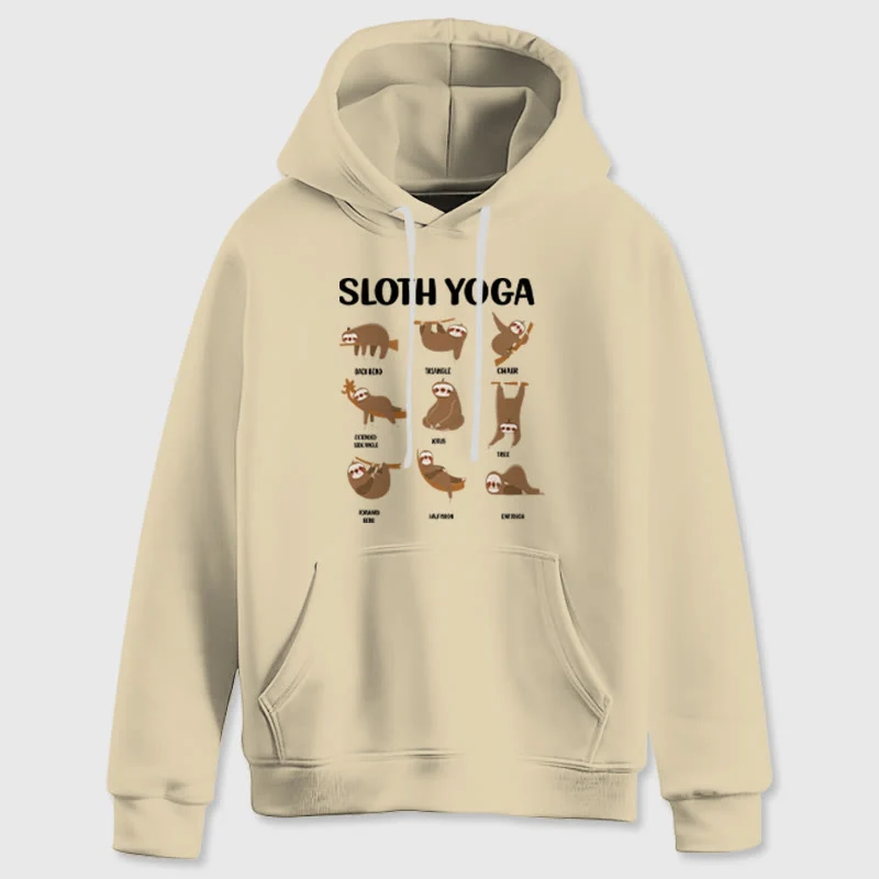 Olivenorma Lustige Faultier-Yoga-Posen Meditation Yoga Sweatshirts Fleece Hoodies