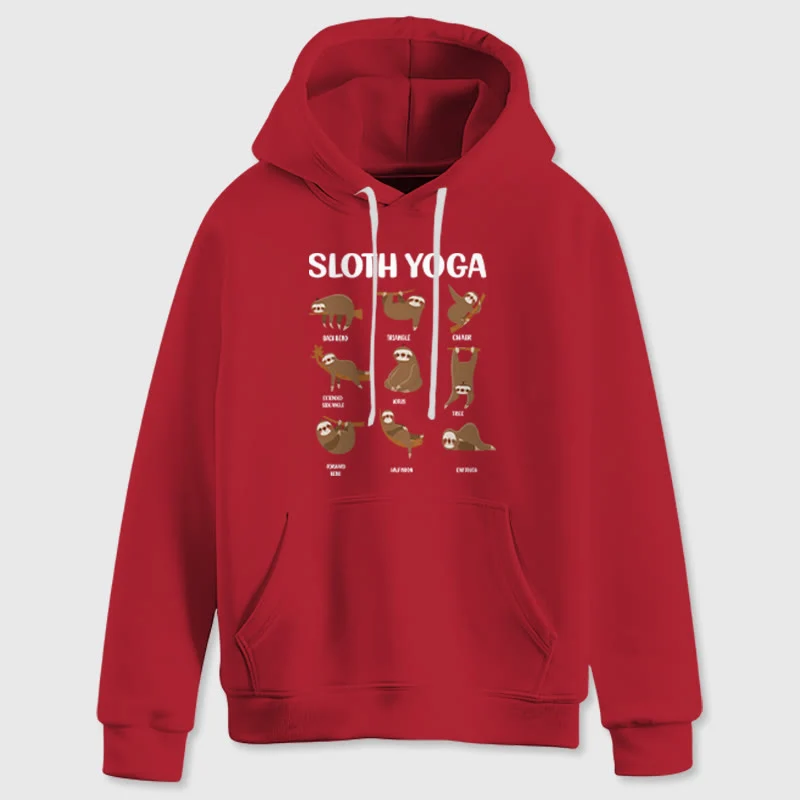 Olivenorma Lustige Faultier-Yoga-Posen Meditation Yoga Sweatshirts Fleece Hoodies