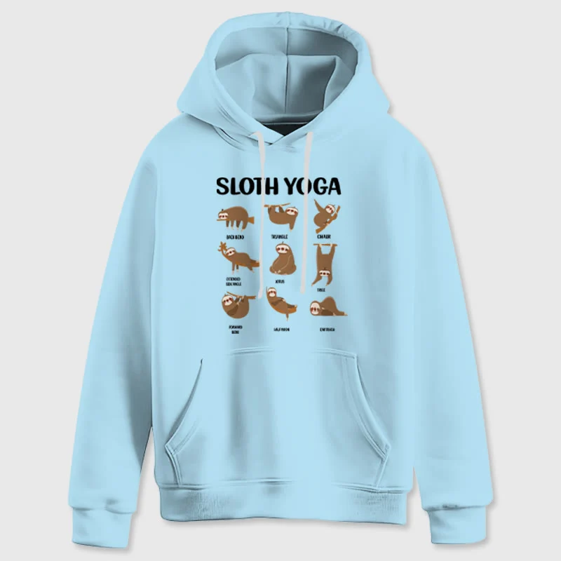 Olivenorma Lustige Faultier-Yoga-Posen Meditation Yoga Sweatshirts Fleece Hoodies