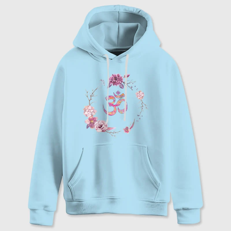 Olivenorma OM Symbol Blumen Inspirierende Pullover Fleece Top Lässige Yoga Hoodies