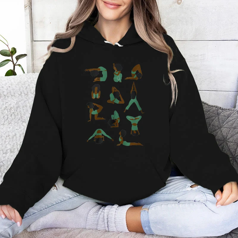 Olivenorma Yoga-Posen Übergroße Sweatshirts Outfits Fleecepullover Tops Hoodies