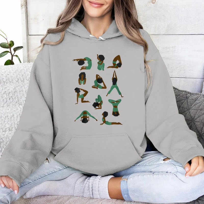 Olivenorma Yoga-Posen Übergroße Sweatshirts Outfits Fleecepullover Tops Hoodies
