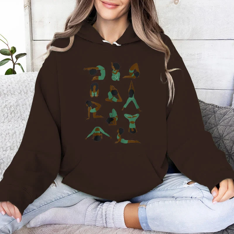 Olivenorma Yoga-Posen Übergroße Sweatshirts Outfits Fleecepullover Tops Hoodies