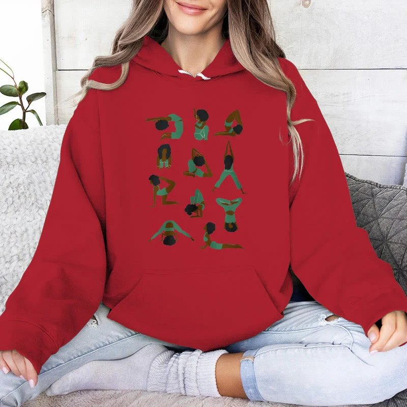 Olivenorma Yoga-Posen Übergroße Sweatshirts Outfits Fleecepullover Tops Hoodies