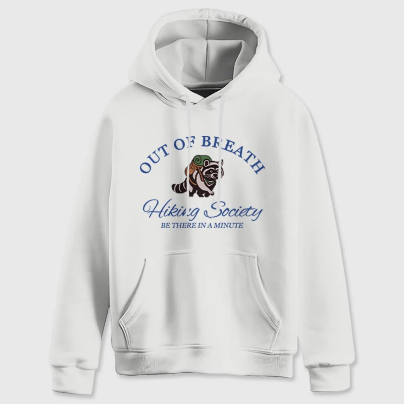 Olivenorma OUT OF BREATH Waschbär-Heilpullover, Unisex-Fleece-Oberteile, lockere Passform, Hoodies