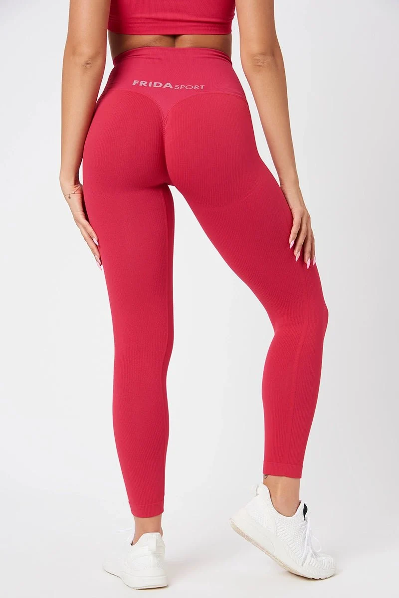 Leggings Push Up Calipso Magenta Costine
