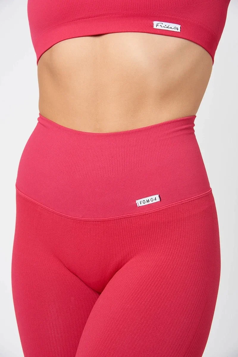 Leggings Push Up Calipso Magenta Costine
