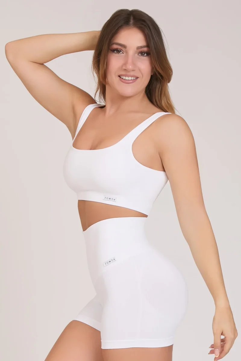 Top Calipso Bianco Costine - Taglia Unica