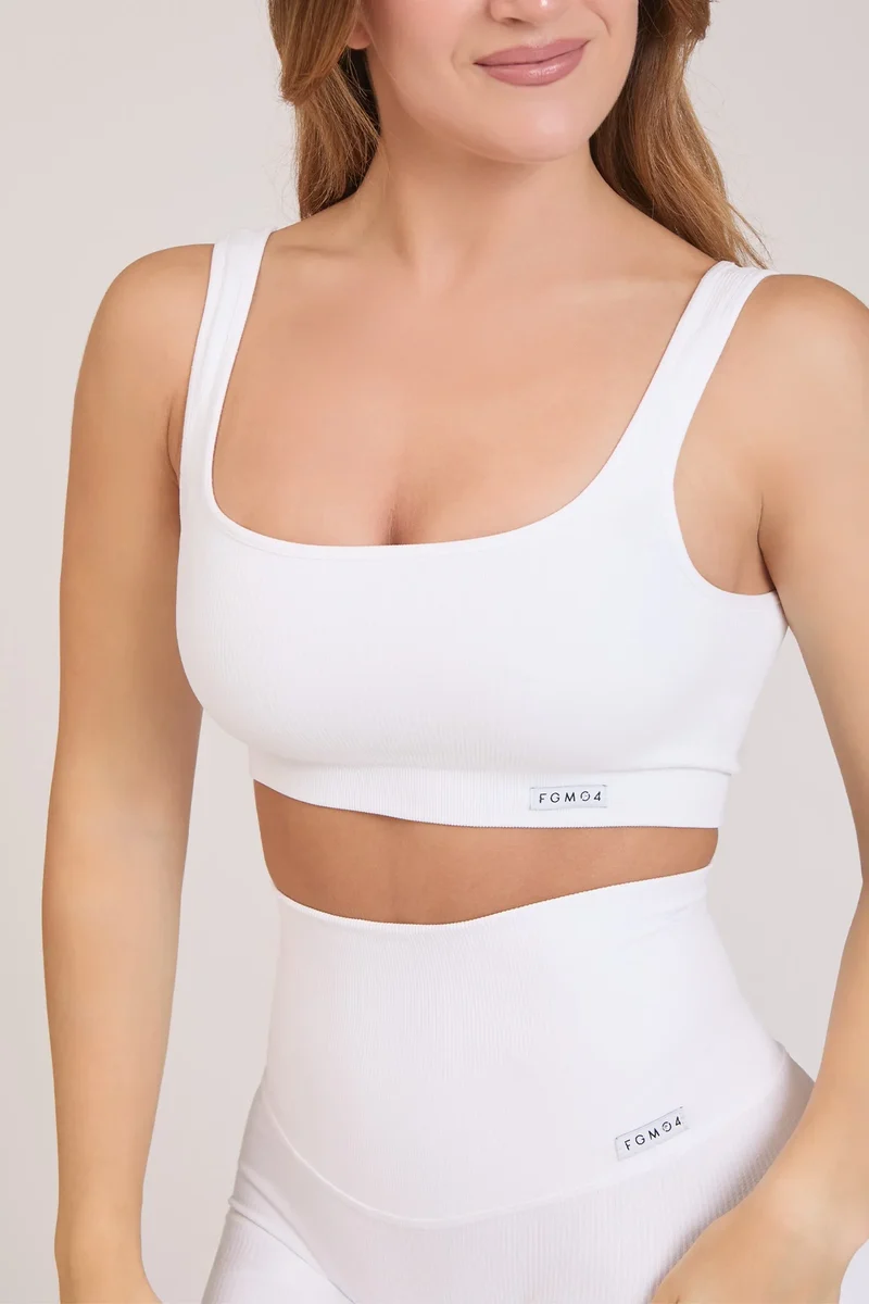 Top Calipso Bianco Costine - Taglia Unica