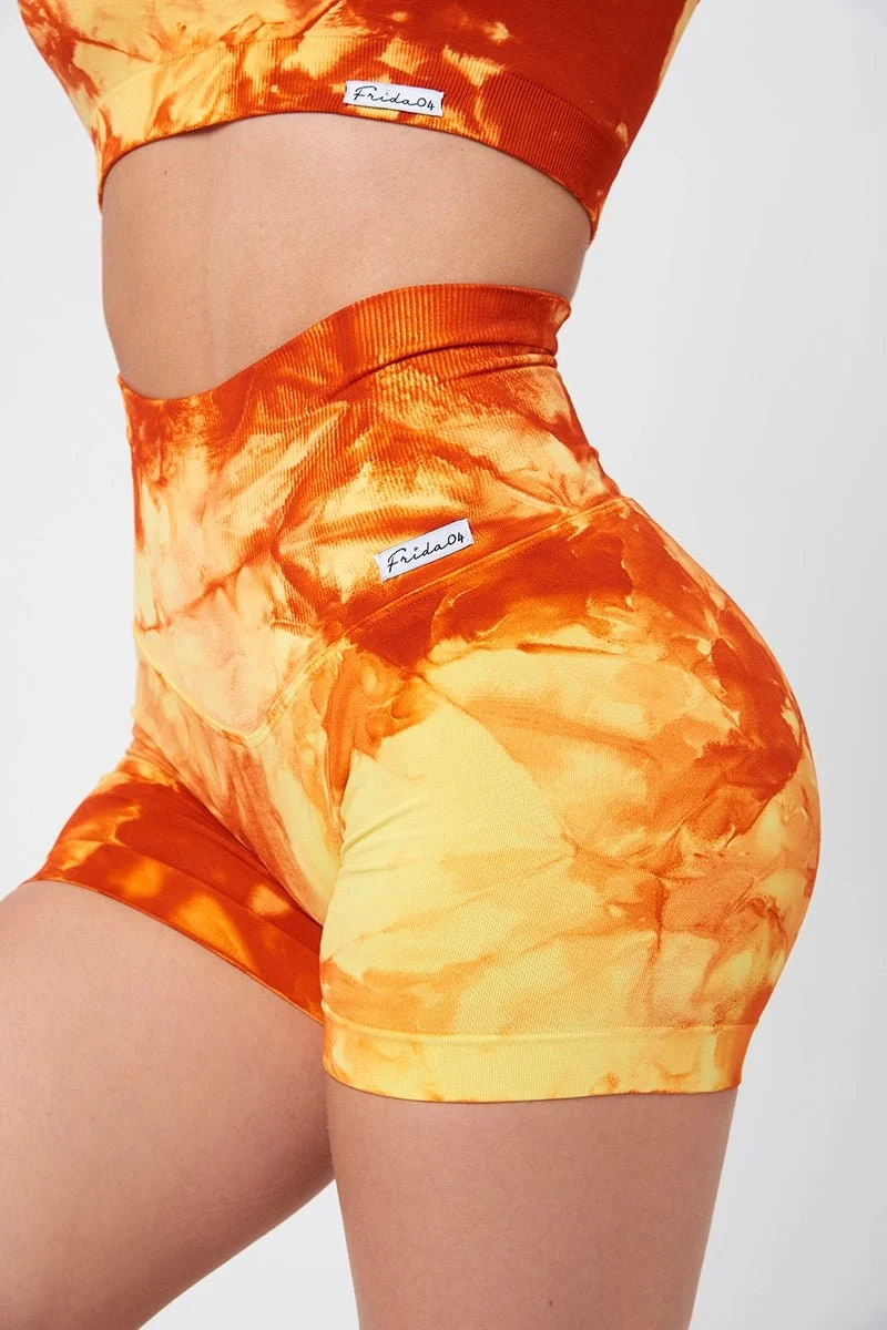 Shorts Push Up Elements Fuoco Giallo Arancione