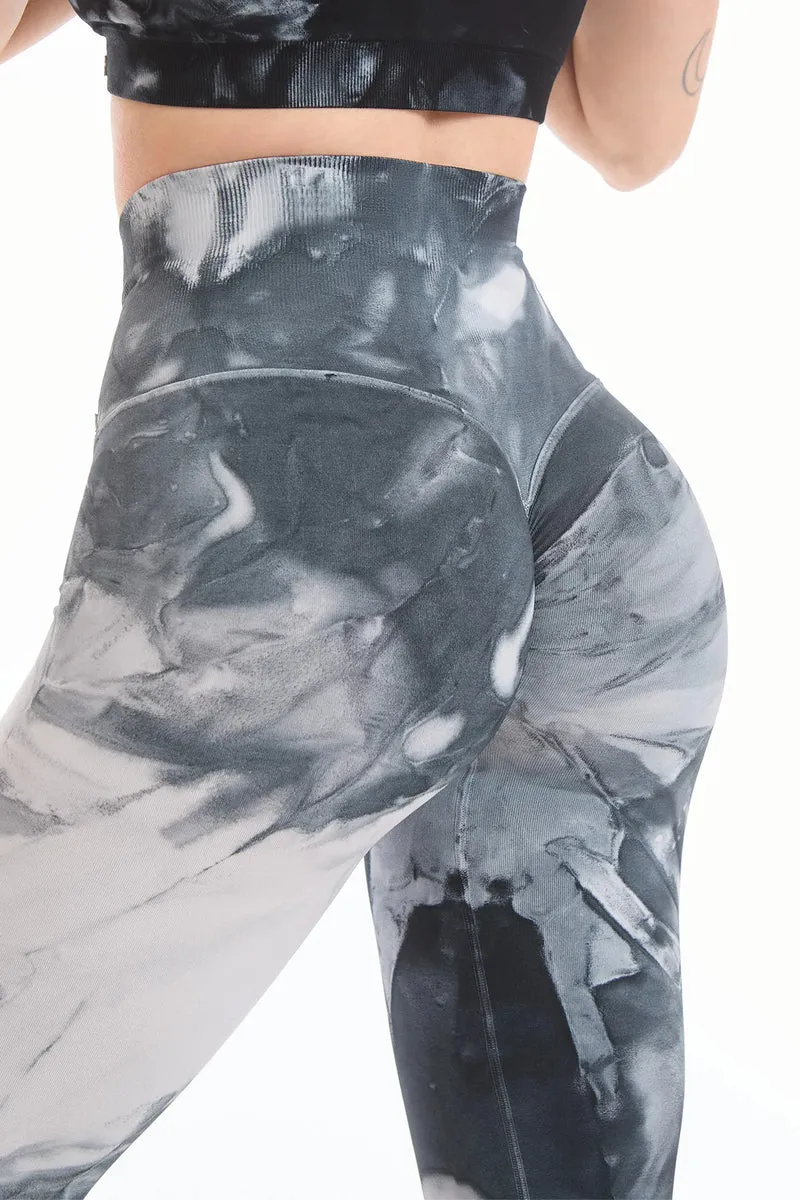 Leggings Push Up Elements Aria Bianco Nero