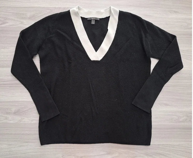 Esprit Strickpullover Kontrastkragen 36