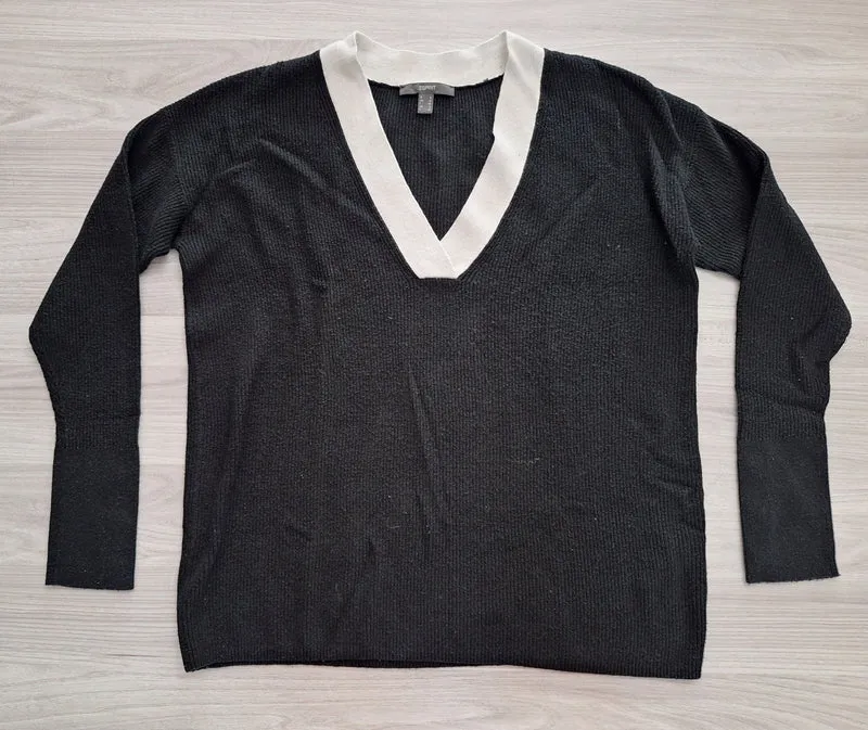 Esprit Strickpullover Kontrastkragen 36