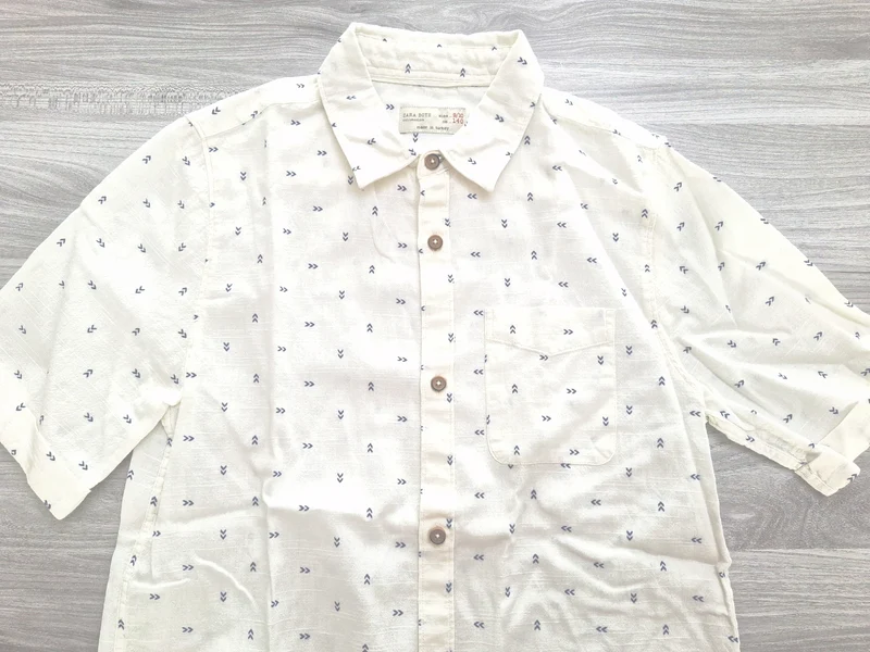Zara Boys Kurzarmhemd Pfeilmuster 140