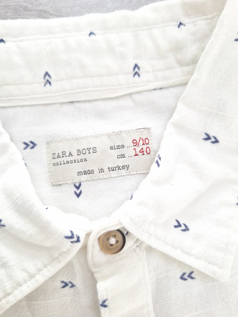 Zara Boys Kurzarmhemd Pfeilmuster 140