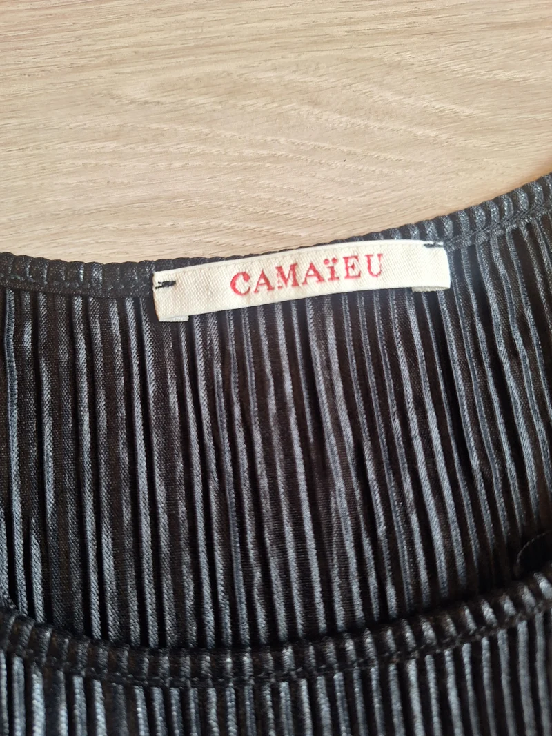 Camaïeu Plissee Shirt Glanzoptik 38