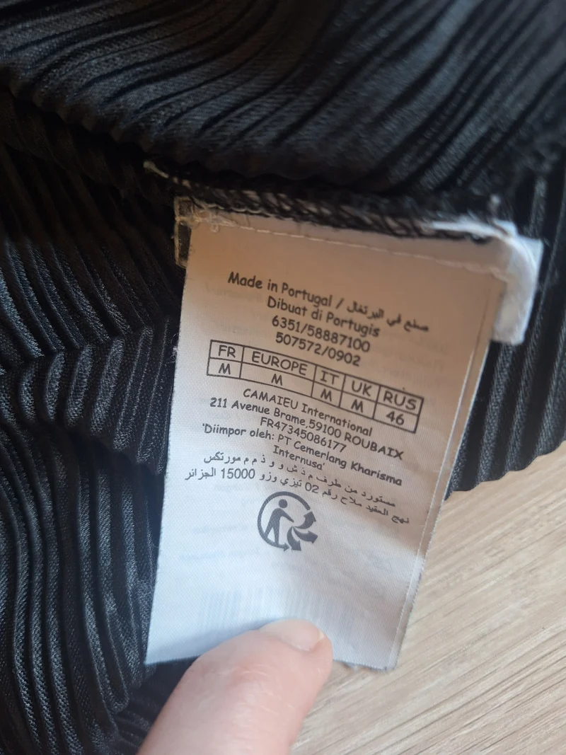 Camaïeu Plissee Shirt Glanzoptik 38