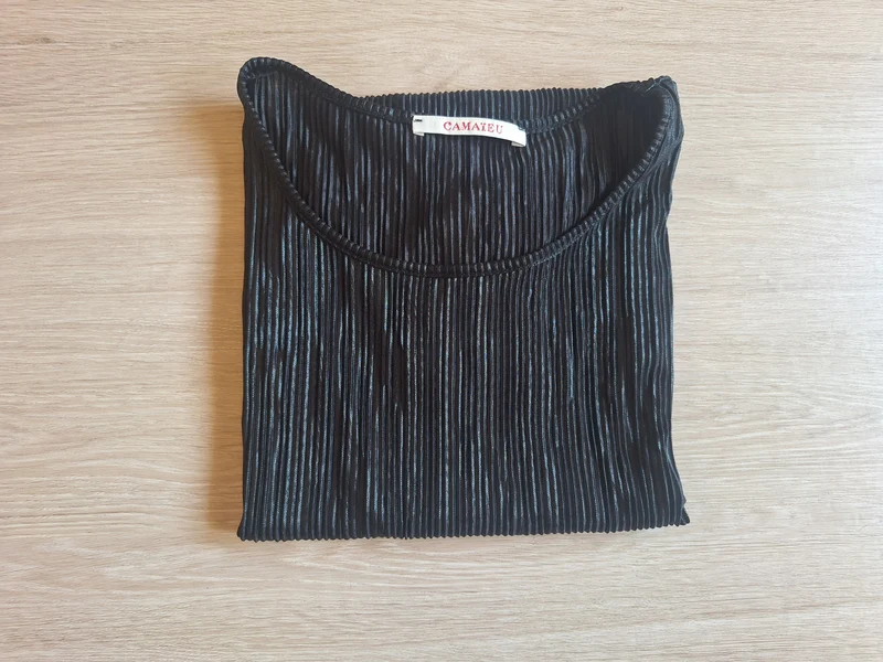 Camaïeu Plissee Shirt Glanzoptik 38