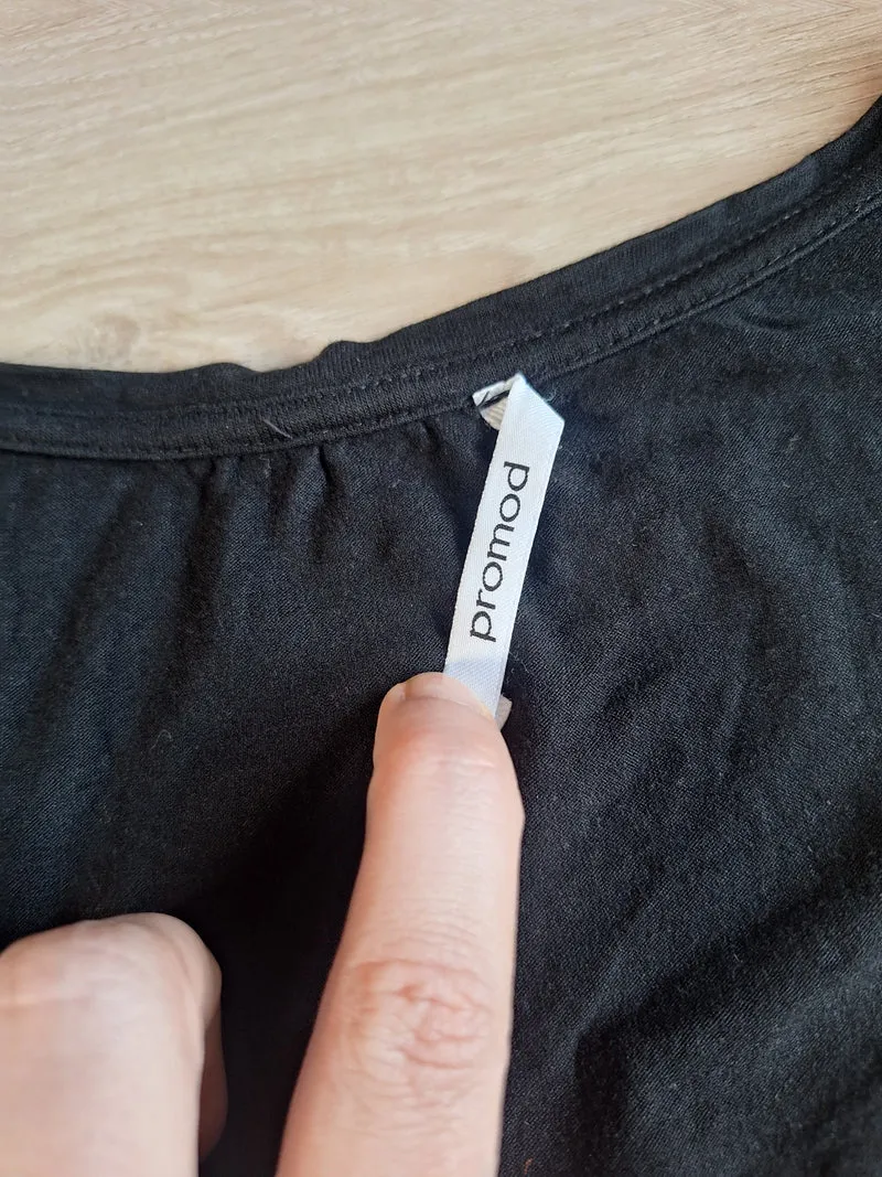 Promod T-Shirt Spitzeneinsatz 38