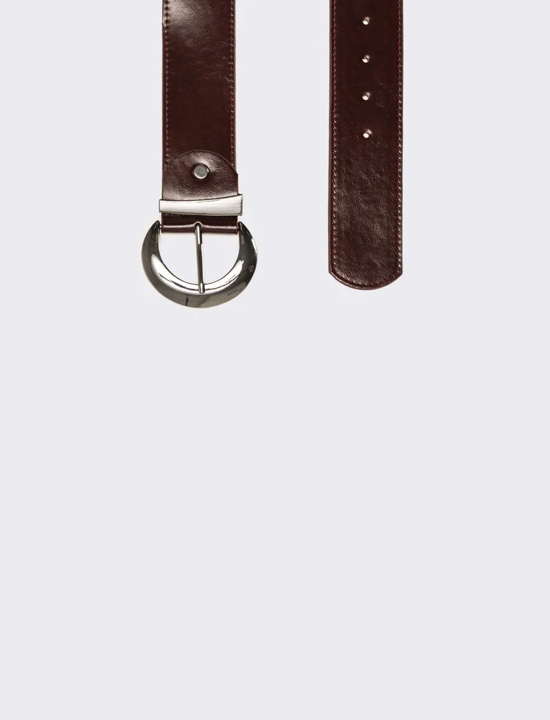 Cintura donna passante asimmetrico h 5 cm - Bordeaux