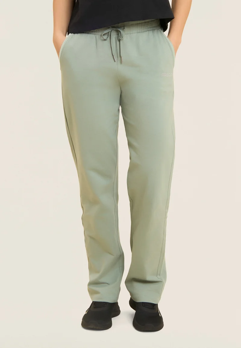 Comfort fit joggers with straight legs - Iceberg Green